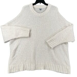 Aerie AEO Sweater Mens XL Cream Wool Alpaca Blend Oversized Chunky Knit Casual